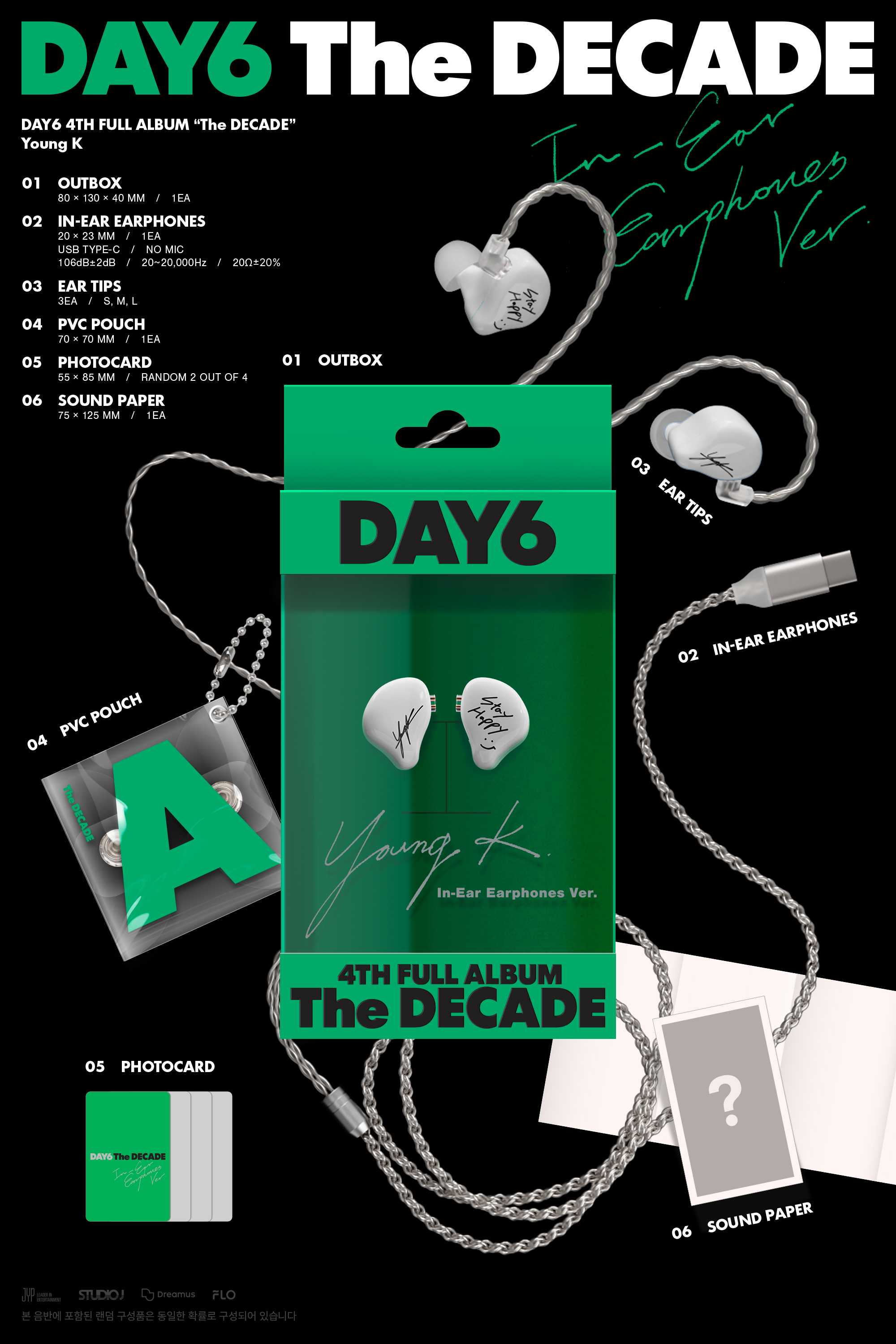 DAY6 The Decade In-Ear Earphones - Young K